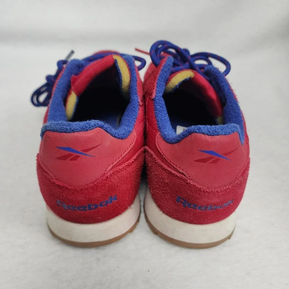 Reebok Classic Leather Ripple DV7196 Womens 7.5 Sneakers Red Blue Leather Shoes